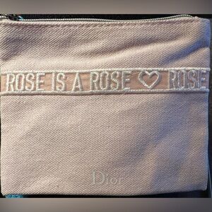 Pink Dior Canvas cosmetic or coin credit card pouch. Qty of 2